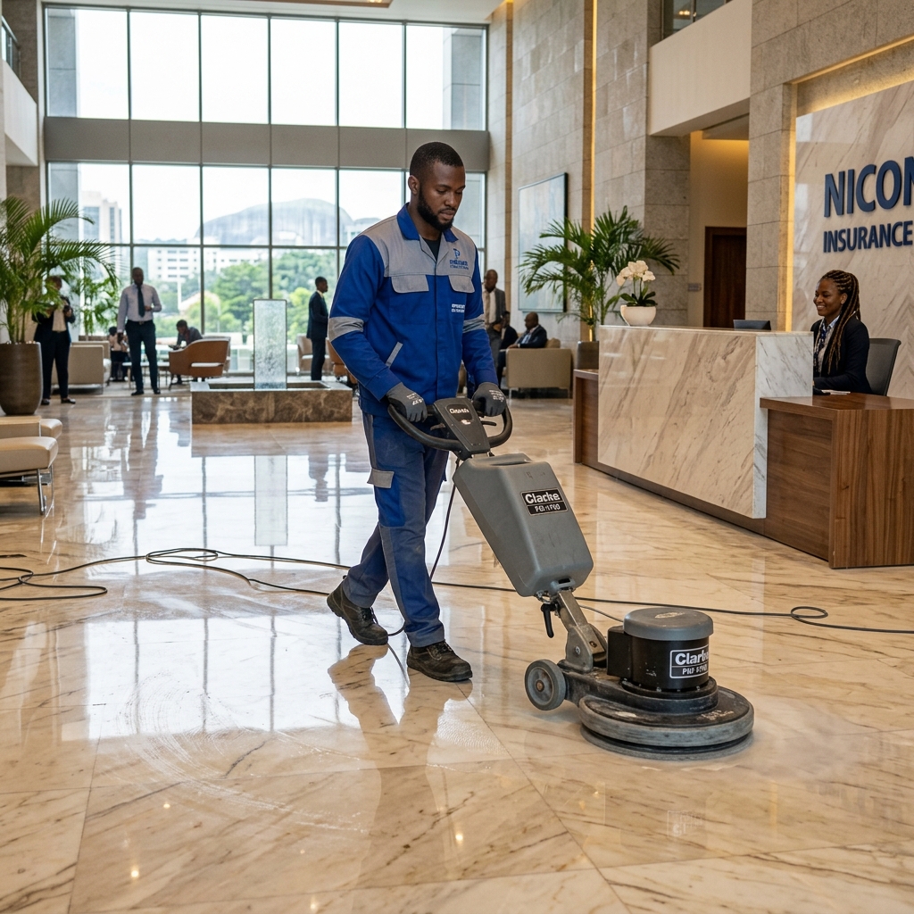 Glass Facade and Floor Polish Abuja